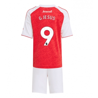 Billige Fotballdrakt Arsenal Gabriel Jesus #9 Replika Hjemmedraktsett Barn 2025-26 Kortermet (med bukser)